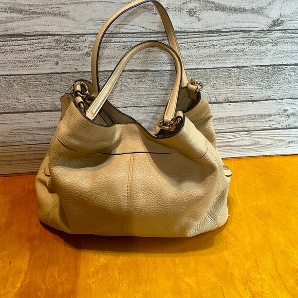 Coach double strap tan bag no A1757-F57545 3 compartment *Please note ink marks - Picture 14 of 14